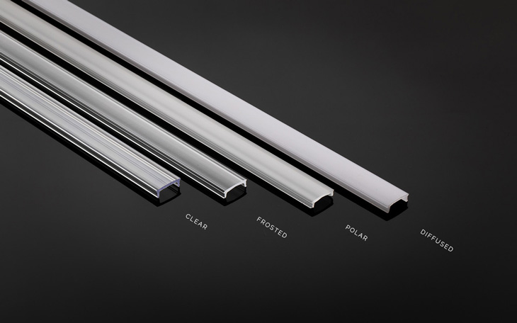 QTL lens options in clear, frosted, polar and diffused