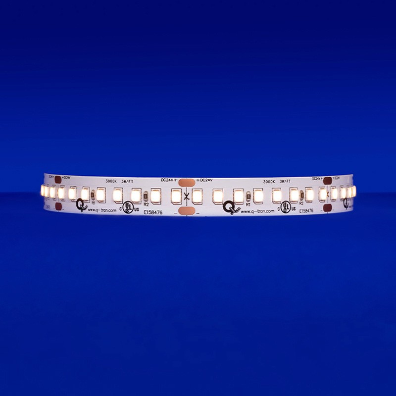 A static white high-efficacy LED strip with 771 lm/ft at 3000K , 8 diodes per 2" cut points