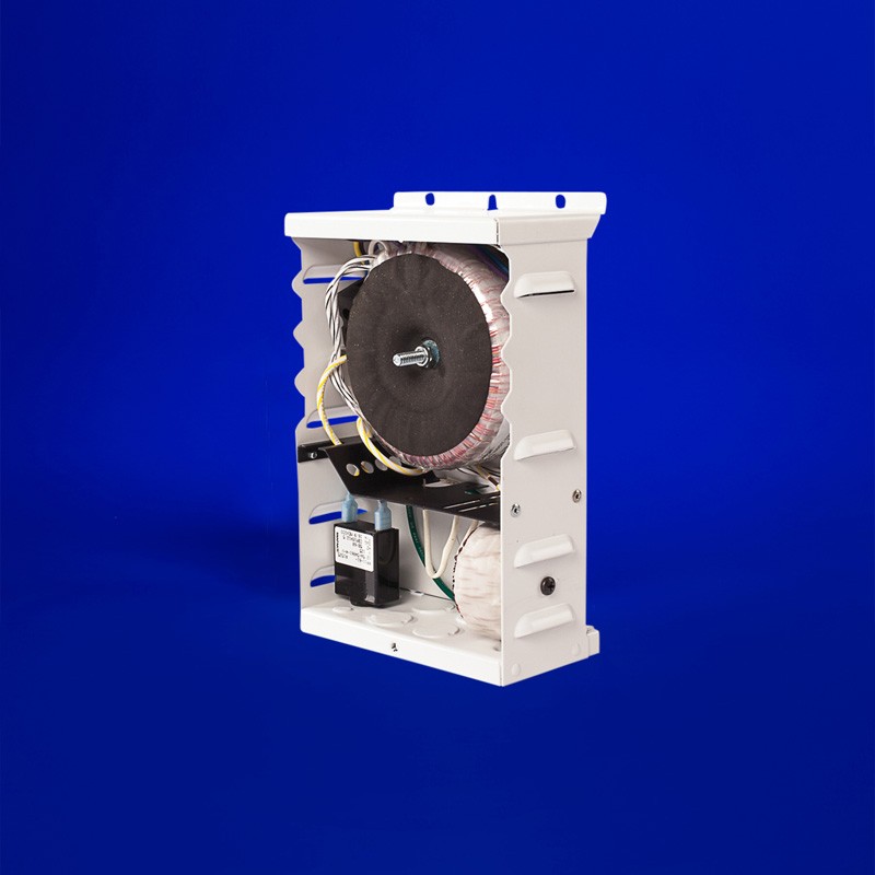 50-300W AC power supply for surface mounting in all six planes, available in 12V or 24V.